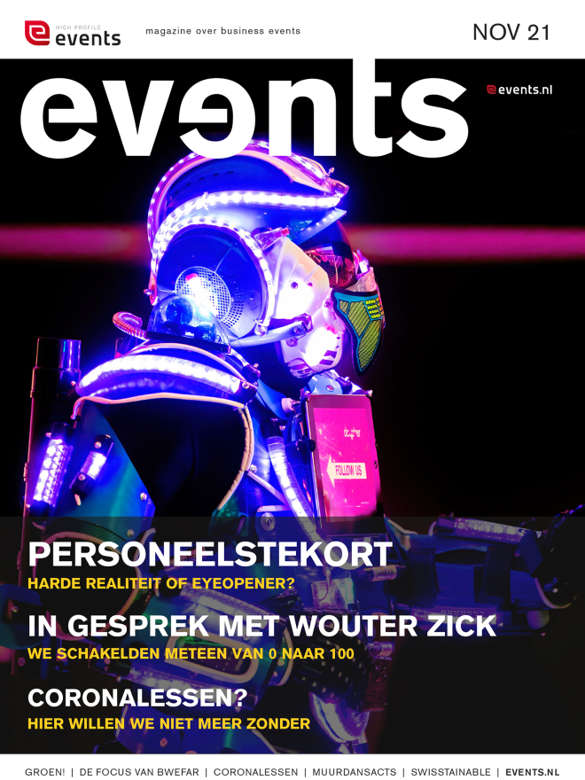 Personeelstekort, cover Events magazine 