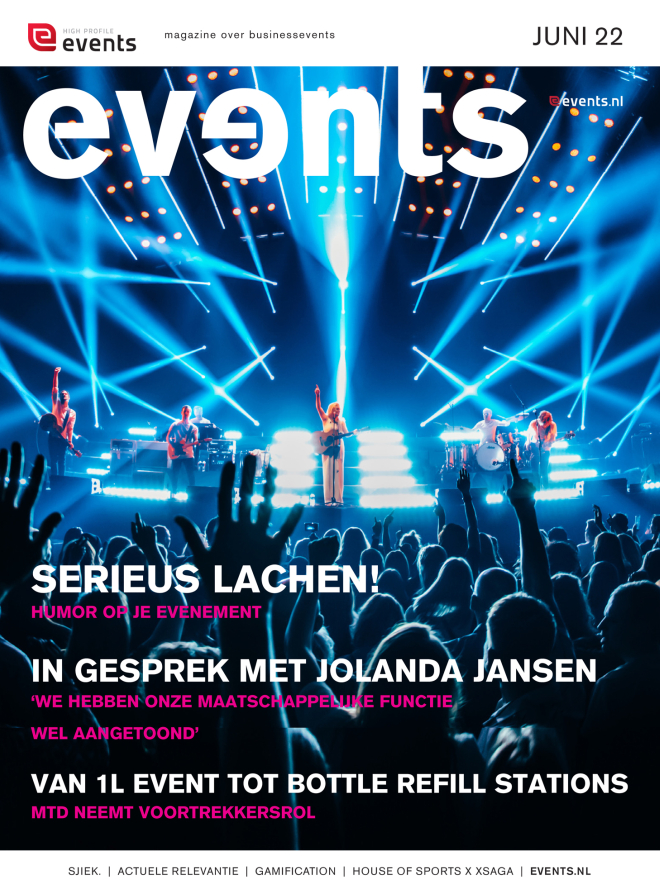 Serieus lachen, cover Events magazine 